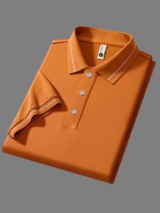 Men's Regular Fit Plain Button Front Polo Shirt, Casual Short Sleeve Top for Summer, Fashion Men's Clothes for Business Outdoor Golf, Menswear