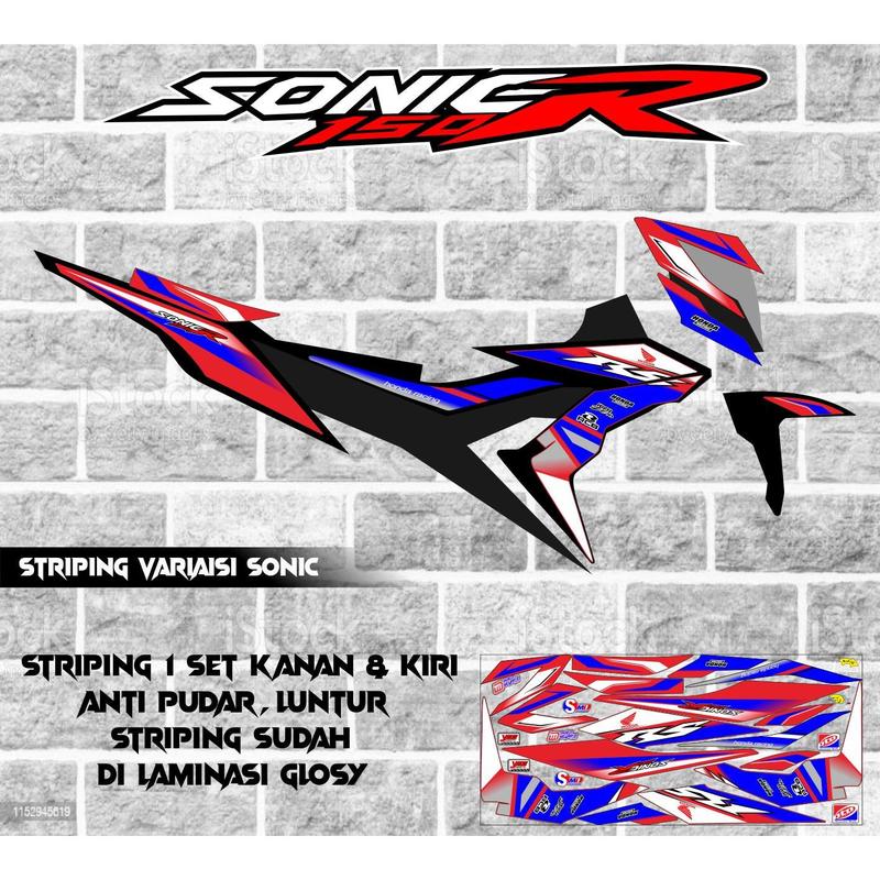 STICKER STRIPING STICKER VARIASI MOTOR HONDA SONIC Glosy 3