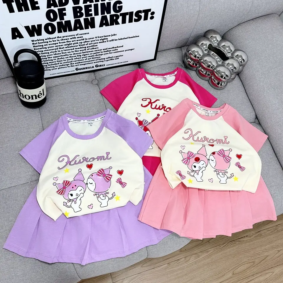 [Sâu Béo Shop] - BHN04- Set Bộ Chân Váy Cotton Koromi Mềm Mịn cho bé Gái Đáng Yêu (16KG-32Kg)