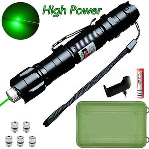 High Power Green Lasers Adjustable Focus Burning Green Laser Pointer Pen 532nm 500 to 10000 meters Laser 009 range