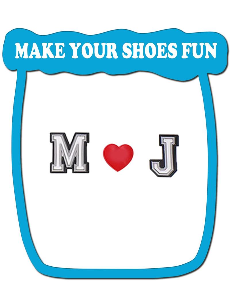 Product Introduction of Alphabet Letter & Heart Series Shoe Charms, 28pcs Cute DIY Shoe Decoration for Clogs, Fashionable Shoes Decorations for Women & Men 5