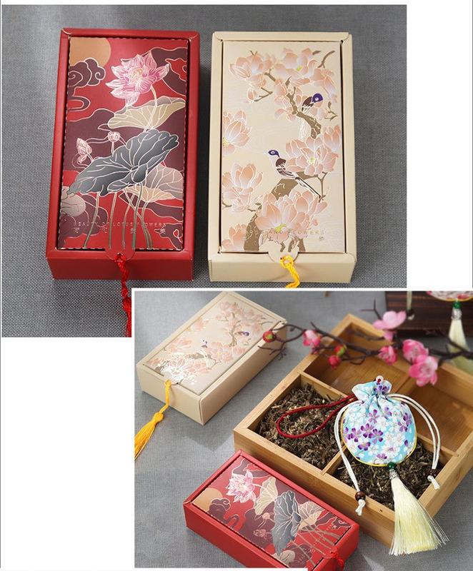 Hộp giấy hoa sen đựng trà, bánh, quà tặng các dịp lễ tết (tự gấp)