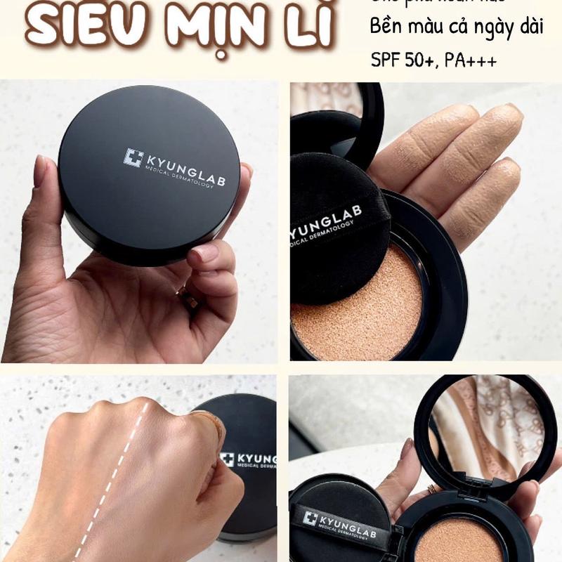 Cushion Kyung lab, phấn nước siêu mỏng nhẹ Kyunglab Eternal Fit Cushion siêu mịn lì và chống nắng SPF 50+/PA+++ che phủ Trang Điểm Cosmetic Nữ