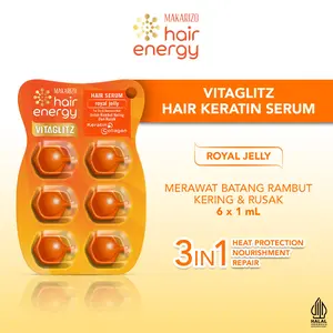 Makarizo Hair Energy VITAGLITZ Hair Keratin Serum ROYAL JELLY 6 x 1 mL / Vitamin Haircare  / Treatment / Kering