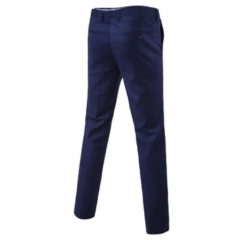 Product Introduction of Benferry 2 pcs/set plus size men solid color long sleeve lapel slim button business suit Menswear Overalls Pants Smooth Straight Stylish 16