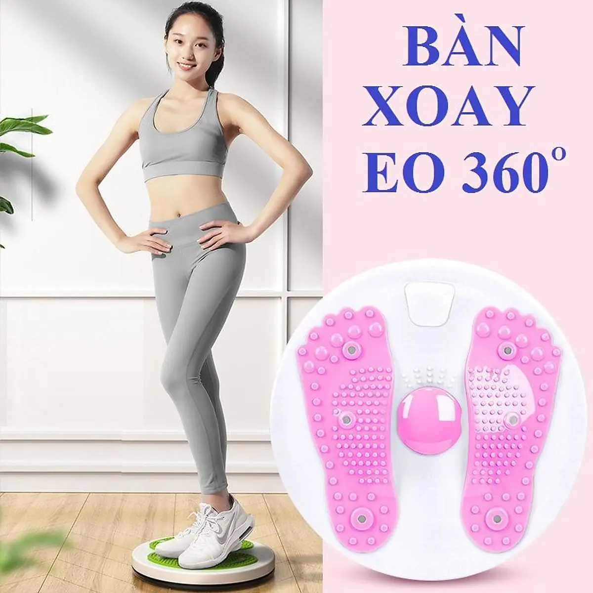 Đĩa Xoay Eo Tập Thể Dục, Đĩa Xoay Eo Giảm Cân, Máy Xoay Eo Đứng - Đĩa Xoay Eo Tập Thể Dục 360 Độ, Giúp Bạn Nhanh Lấy Lại Vòng Eo Mơ Ước.