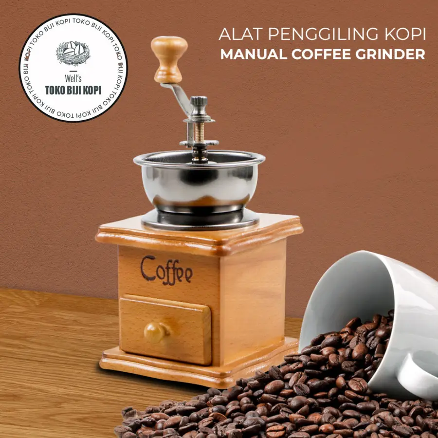 COFFEE GRINDER ALAT PENGGILING KOPI MANUAL BROWN 16290