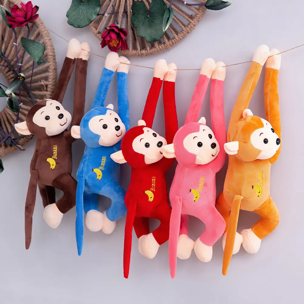 45cm Novelty Kids Cute Long-Armed Monkey Shaped Long Arm Tail Soft Plush Toy Curtain Pendant Home Decor Birthday Christmas Gifts For Kids #433373