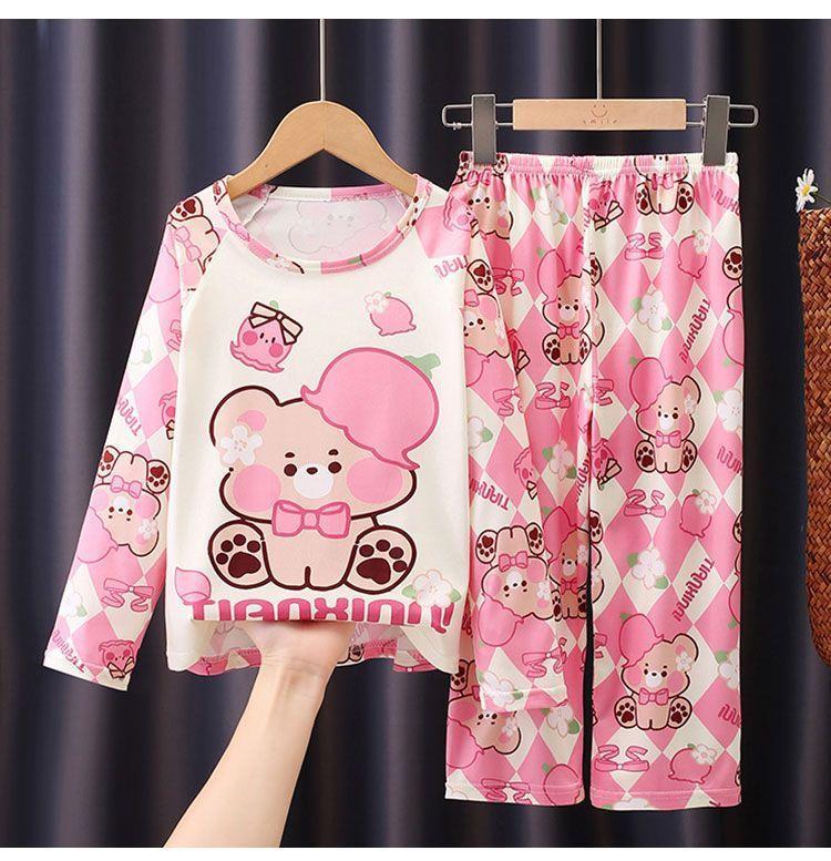 Product Introduction of Bộ Đồ Ngủ Trẻ Em, Hàng Mới Về, Mỏng Và Dài Tay, Thích Hợp Cho Mùa Xuân Và Mùa Thu, Cho Bé Gái, Trẻ Em Trung Và Lớn, Thiết Kế Hoạt Hình, Quần Áo Điều Hòa Không Khí, Bộ Quần Áo Mặc Nhà 18