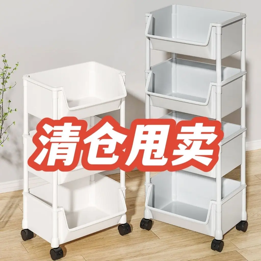 Giá Để Sách Di Động, Giá Để Đồ Sàn Nhiều Tầng, Có Bánh Xe, Thích Hợp Cho Phòng Khách, Phòng Ngủ, Ký Túc Xá, Tủ Sách Nhỏ Cho Trẻ Em, Giá Để Đồ Kéo