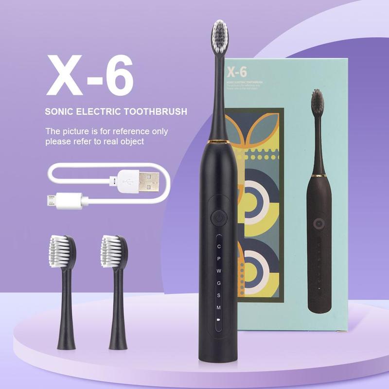 Product Introduction of Electric Toothbrush Set, 1 Box Electric Toothbrush & 3 Counts Replacement Brush Head, Oral Care Product for Men & Women 5