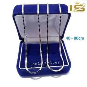 Kalung Perak 8gram Pria Wanita Silver Asli 925 Lapis Emas Putih Milano Kaca Kalung Pria Wanita Anti Karat Ada Nota Emas Dari toko