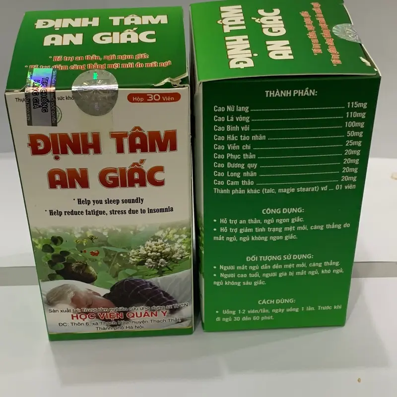 Định Tâm An Giấc Hộp 30 Viên 2