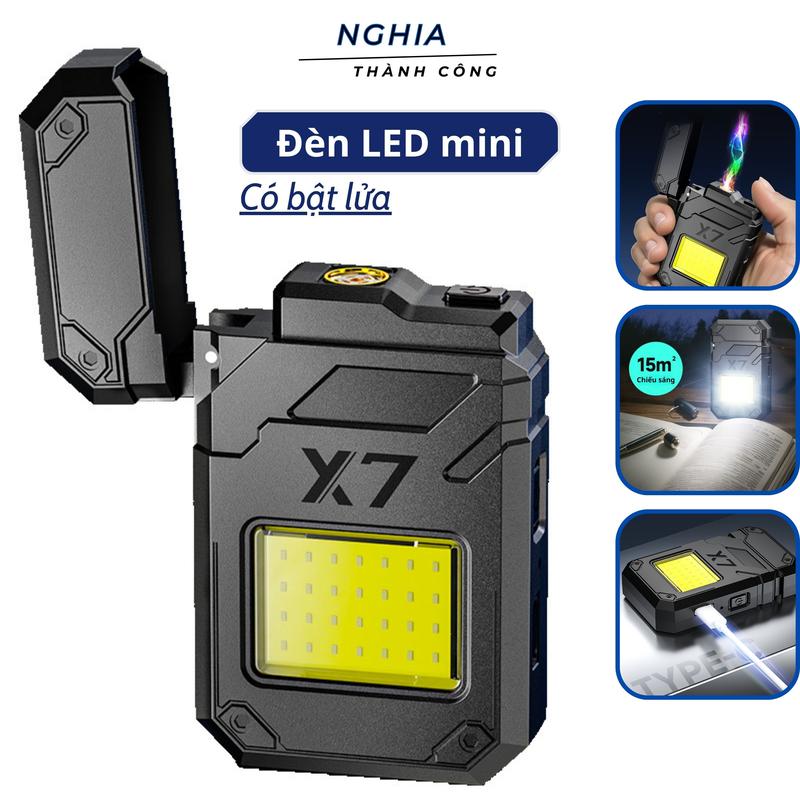 Đèn pin led cob mini X7 đa chức năng 3 chế độ ánh sáng bỏ túi tiện dụng mang theo du lịch dã ngoại, chiếu sáng trong gia đình 1
