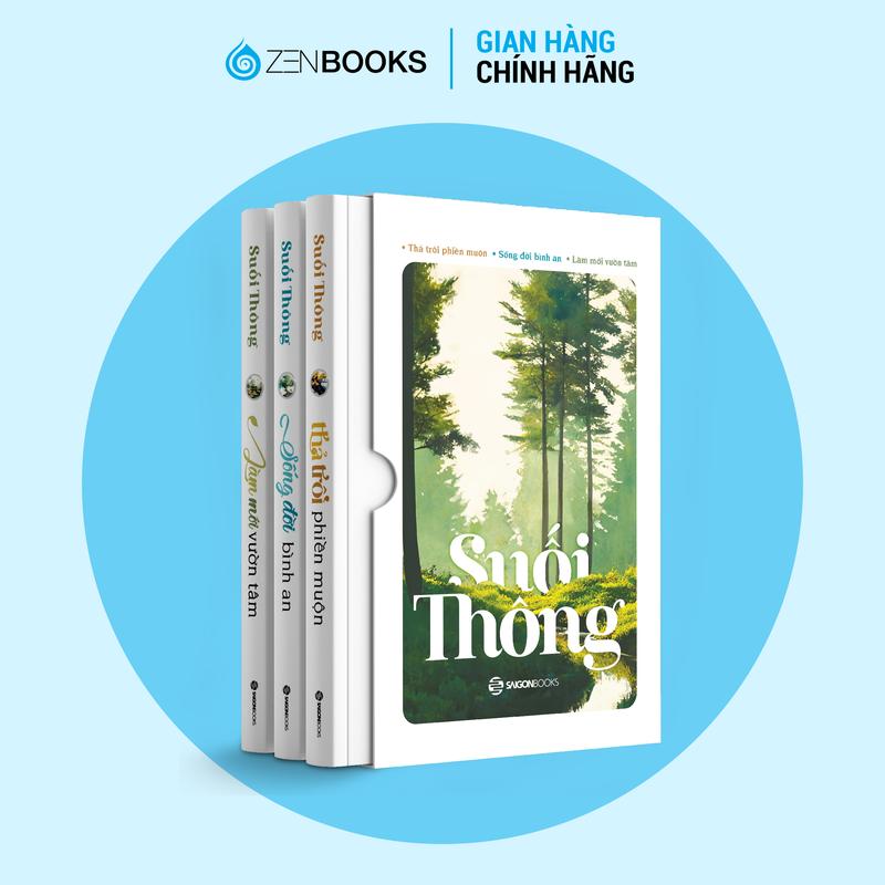 SÁCH - Bộ sách Tác Giả Suối Thông - Làm mới vườn tâm, Sống đời bình an, Thả trôi phiền muộn