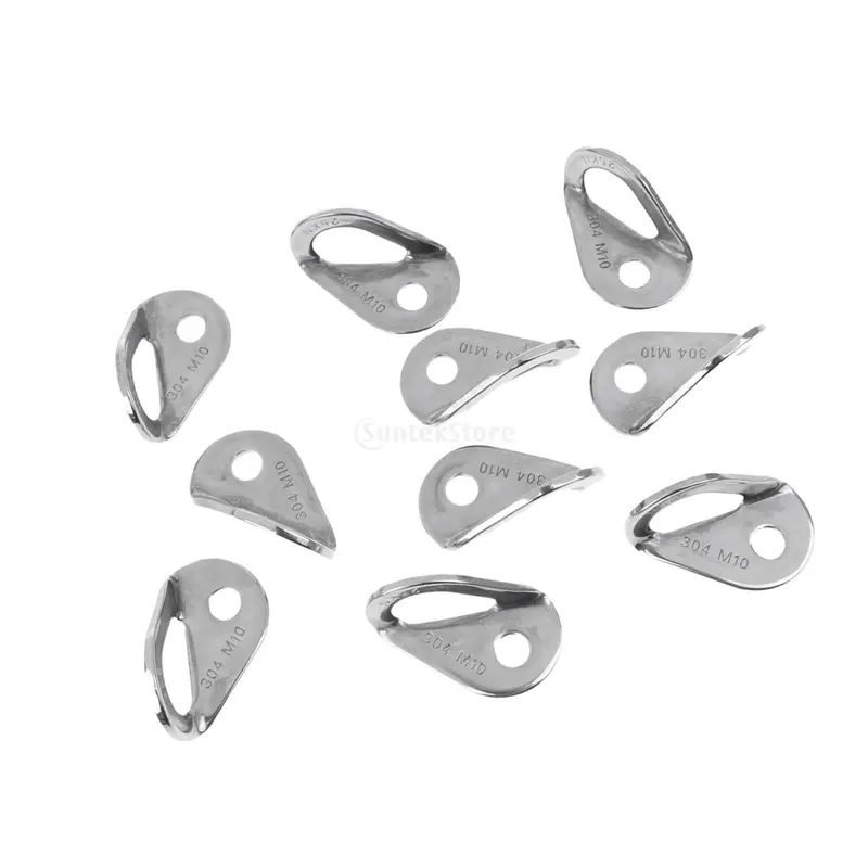 10 Pieces Rock Climbing Anchor Bolt Hanger M10 for Rappelling Outdoor Spor 1