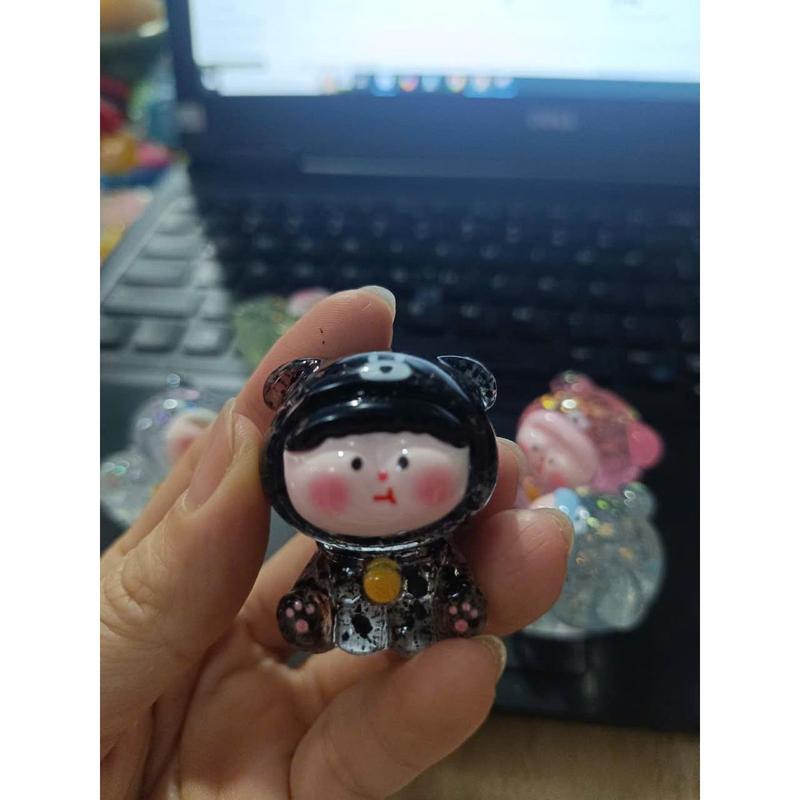 Túi mù gấu cún kim tuyến siêu to bự phát sáng, charm kim tuyến size to cho bé sưu ϯầṃ 7
