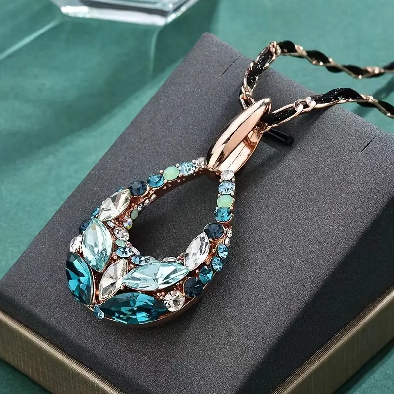 Turquoise Women's Sweater Chain | Hypoallergenic, Exquisite Craftsmanship Creative Hollow Design, Lightweight Ideal for Autumn & Winter, Suitable Casual Party Wear New Trendy Pendant Jewelry Women, Comfortable to 2