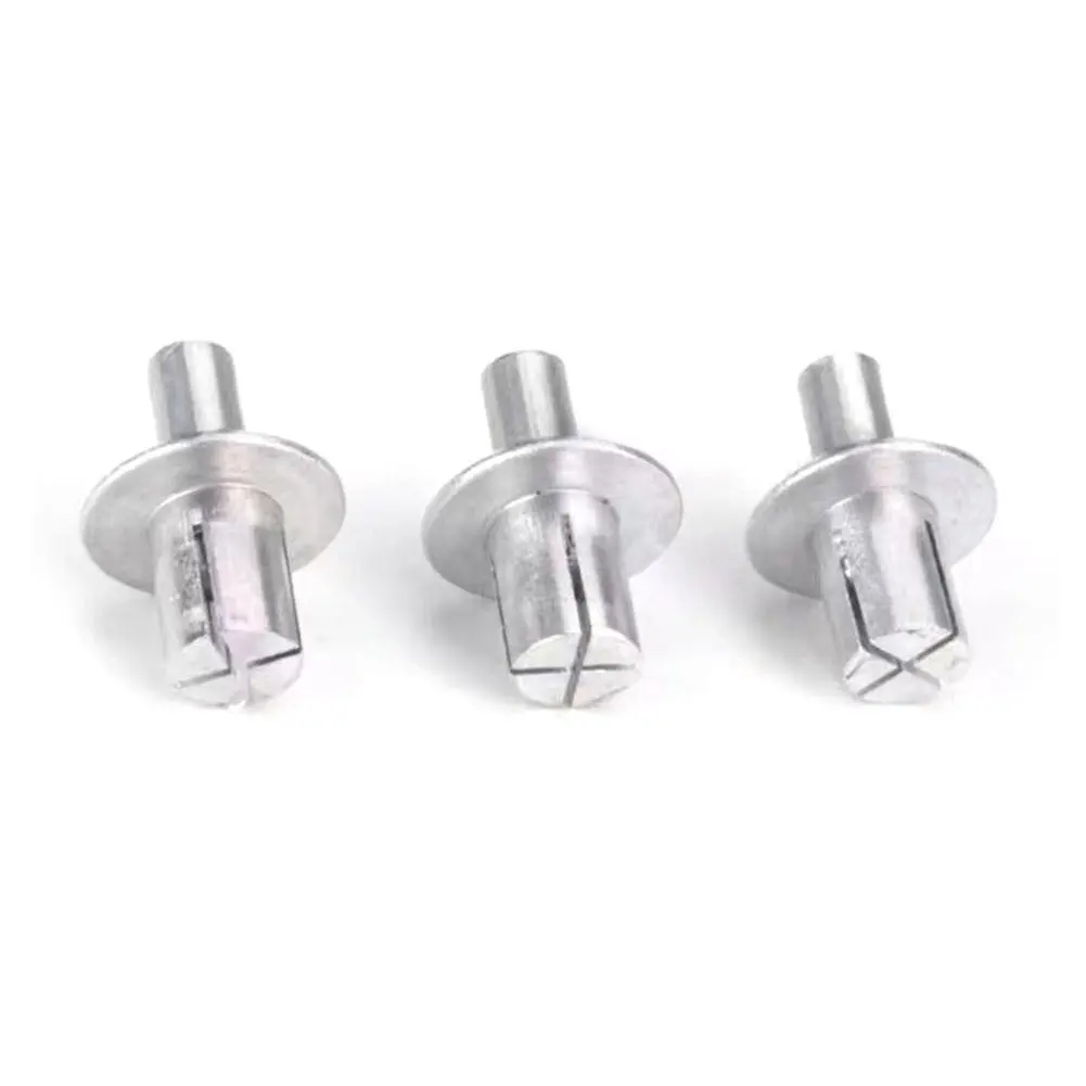 100PCS Semi-round Head Percussion Rivets Aluminum Alloy Self-tapping Rivets Flat Impact Core Nails Expansion Pulling Head