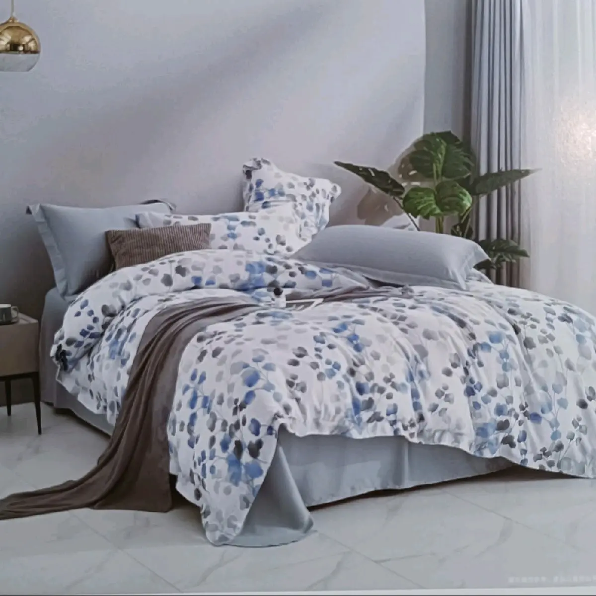 sprei set (200x200 t.40cm) + bedcover bhan tencel 60s