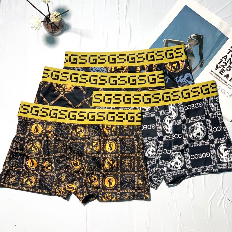  Combo 4 quần sịp đùi Boxer nam Hoàng Gia quần xì nam chất thun lạnh co dãn thoáng mát 4 chiều quần lót nam kháng khuẩn Quần Boxer Menswear 