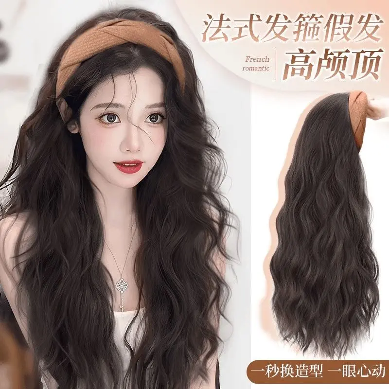 Tóc Giả Cho Nữ, Kiểu Băng Đô Kiểu Pháp, Tóc Giả Bộ Nửa Đầu, Tóc Giả Băng Đô Gợn Nước, Tóc Giả Bộ Nửa Đầu Hình Chữ U