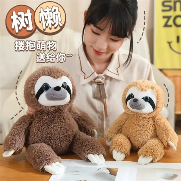 Anak Patung Mainan Mewah, Rekaan Sloth Mudah Berbulu Comel, Ragdoll