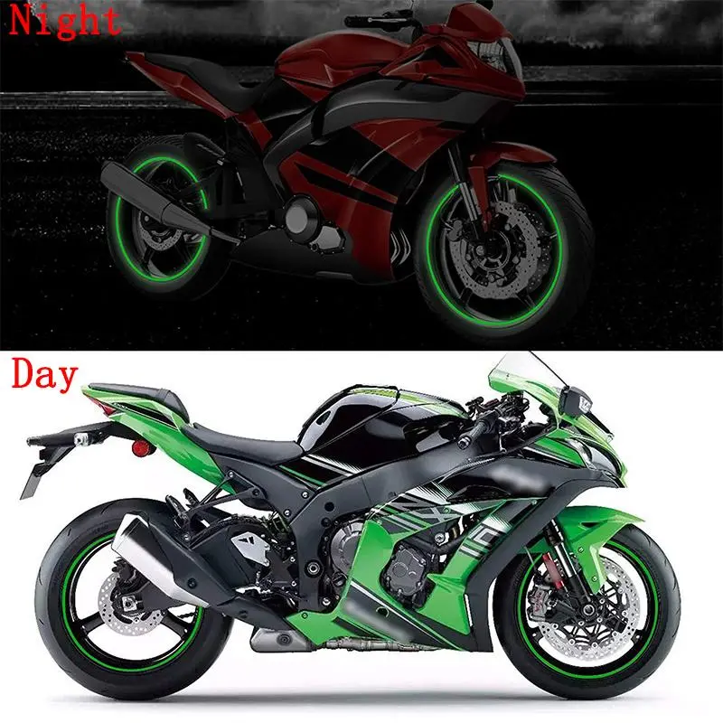 Motorcycle Wheel Hub Reflective Sticker, Motorcycle Wheel Hub Tire Sticker, Car Decorative Accessories 7