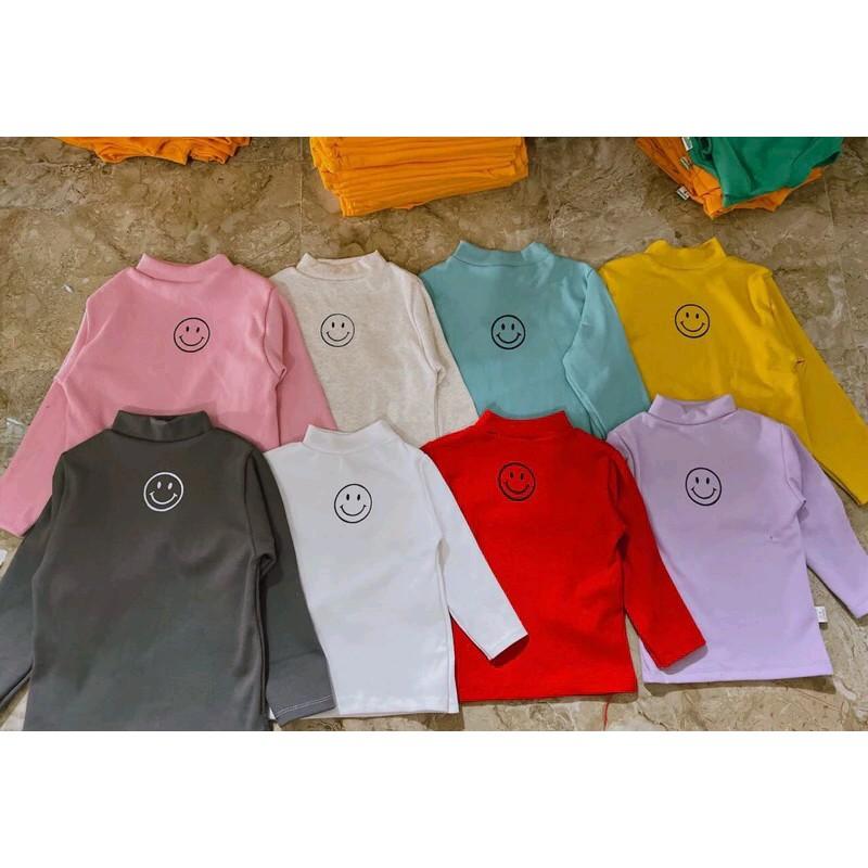 Combo 5 áo giữ nhiệt cho bé trai bé gái vải len tăm 6_18kg bososinh