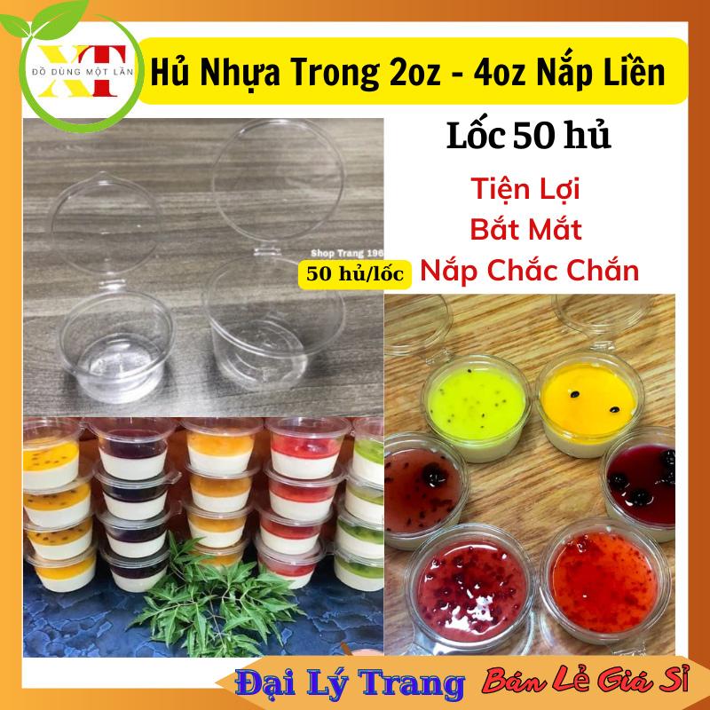 ( SỈ THÙNG 2000 ) Hủ Đựng Sốt Nắp Liền 2OZ / 4OZ Cao Cấp Giá Sỉ