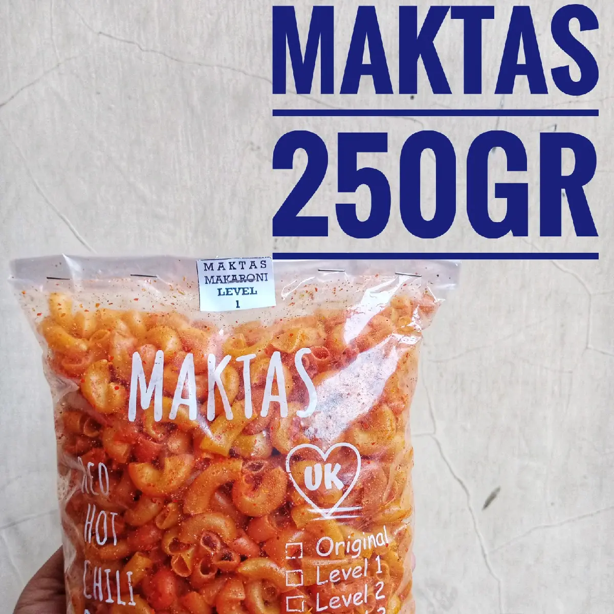 MAKTAS Makaroni Kiloan 250gram makaroni pedas khas tasikmalaya
