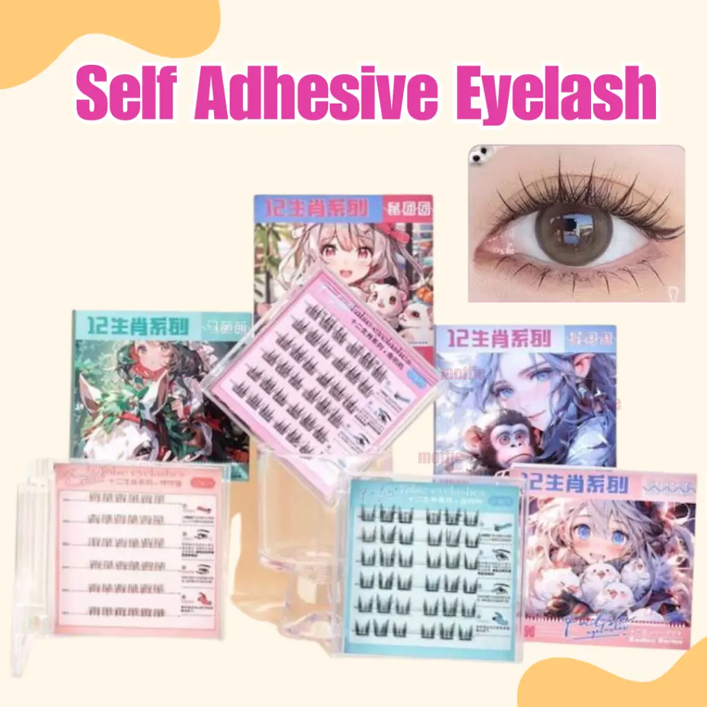 Zodiac Glue Free Self Adhesive Lash no need Glue False Eyelash Tarot Lash Fortunate Item Eyelash Extensions - Makeup Cosmetic zodiac lashes s g Chinese
