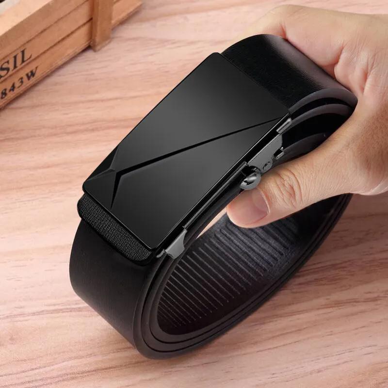 Thắt Lưng Công Sở Khóa Tự Động Cho Nam, Dễ Phối Đồ, Thường Ngày, Đơn Giản, Thích Hợp Cho Nam Giới Trẻ Và Trung Niên