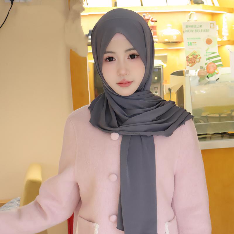 Product Introduction of Solid Color Milk Silk with Wooden Ear Scarf Monochrome Cotton Scarf Headcloth Shawl Scarf Elastic Knitted Scarf for Women selendang  bahu sulam  shawl sahara  shawl selendang 19