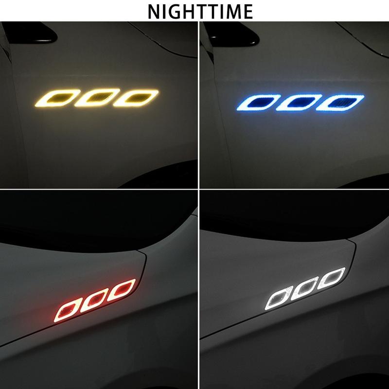 Miếng Dán Phản Quang Xe Hơi, 6 Cái, Miếng Dán Cảnh Báo An Toàn Chống Trầy Xước, Thích Hợp Cho Xe Tải, Ô Tô Và Xe Máy, Phụ Kiện Trang Trí Ngoại Thất Nhãn Dán Tem 1
