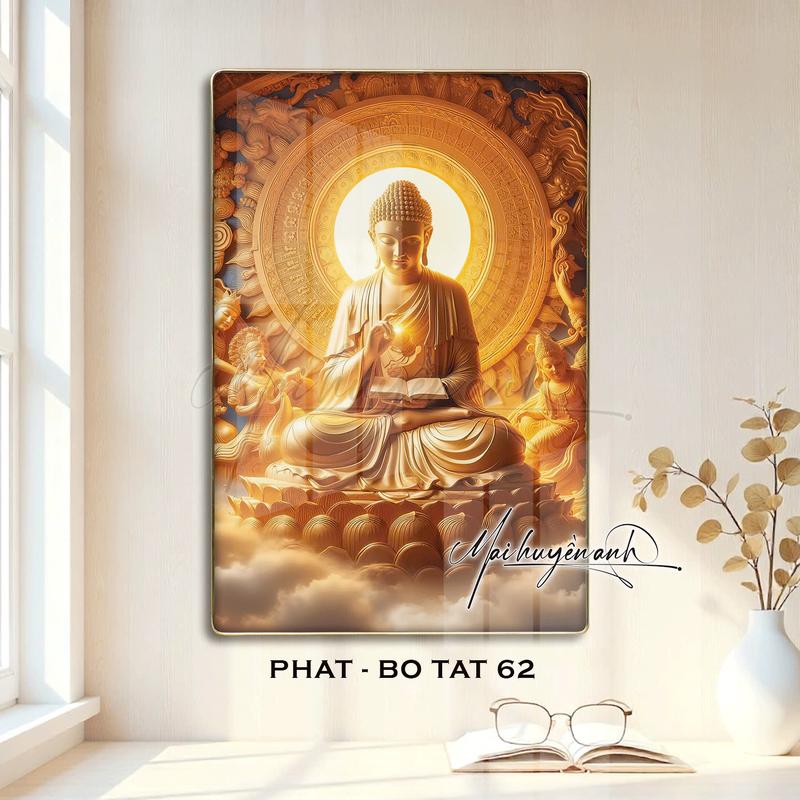 [TRANH PHẬT GIÁO] - Tráng gương cao cấp - Phật Thích Ca, Bồ Tát, Phật Quan Âm - [Mai Huyền Anh] Tranh Phật Giáo Treo Phòng Thờ, Nhà Hàng Chay, các nơi tôn nghiêm Phòng Khách, phòng thờ decor tráng trí