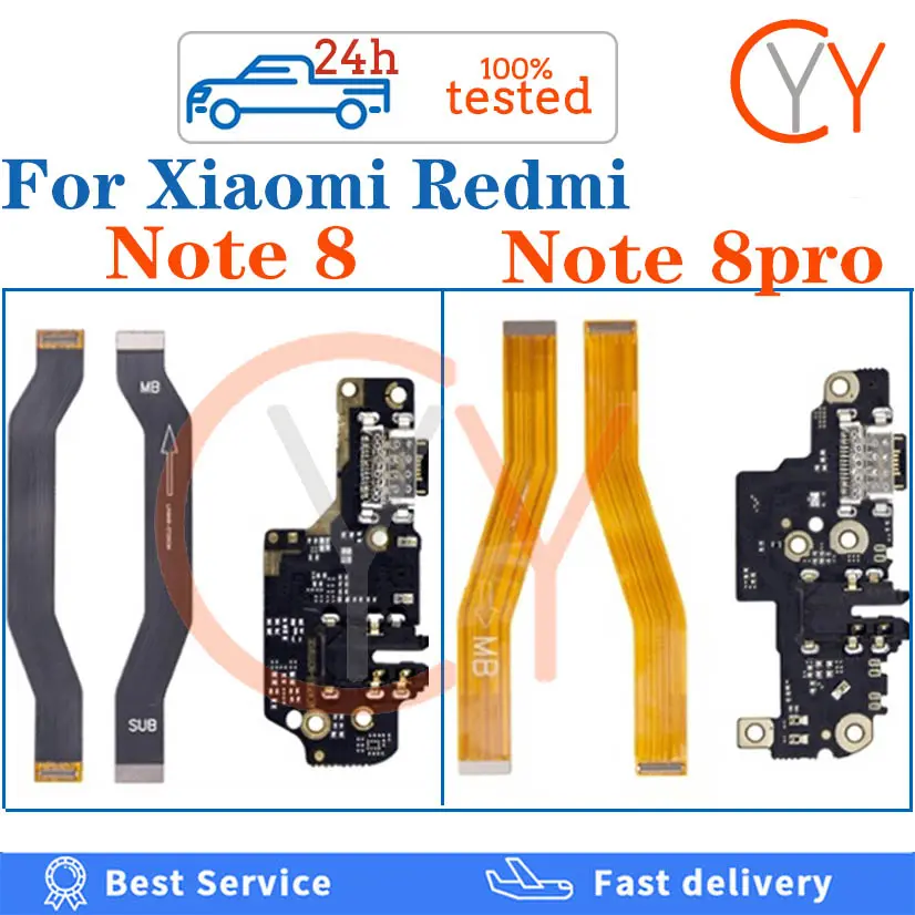 For Redmi Note 8 Pro Flex Ribbon Main Motherboard LCD Display Charging port board Charger Connector Flex Cable