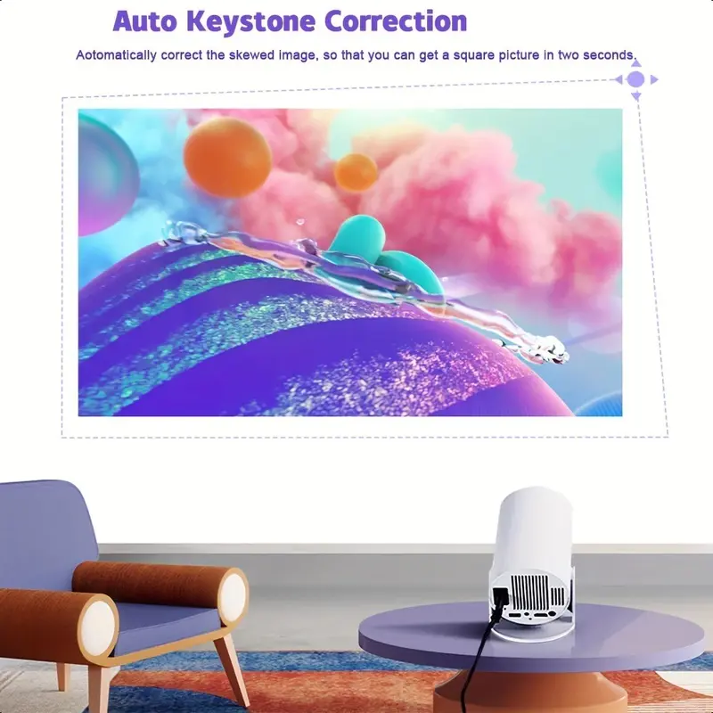 【Việt Nam】Máy chiếu HY300 4K Android 11 WiFi6 Double 260Si Allwinner BT5.0 1080P 1280*720p rạp chiếu phim ngoài trời gia Projector 8