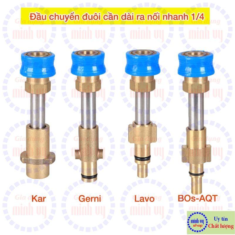  Khớp chuyển đầu cắm vòi xịt cần dài sang đầu cái nối nhanh 1 4 gắn béc phun và bình bọt tuyết máy rửa xe 