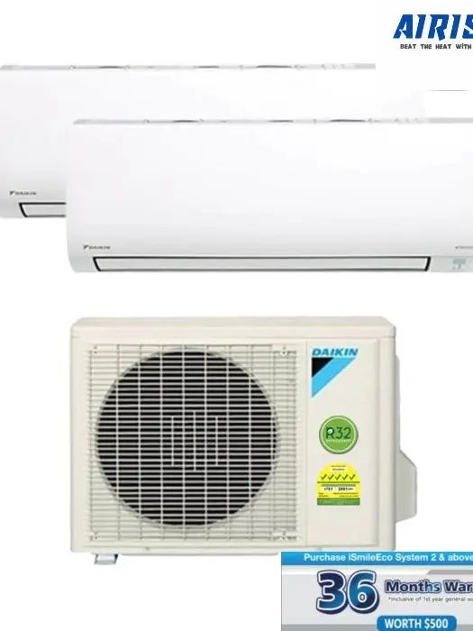 DAIKIN AIRCON iSmileEco R32 INVERTER SYSTEM 2 (5 TICKS) - SUPPLY ONLY