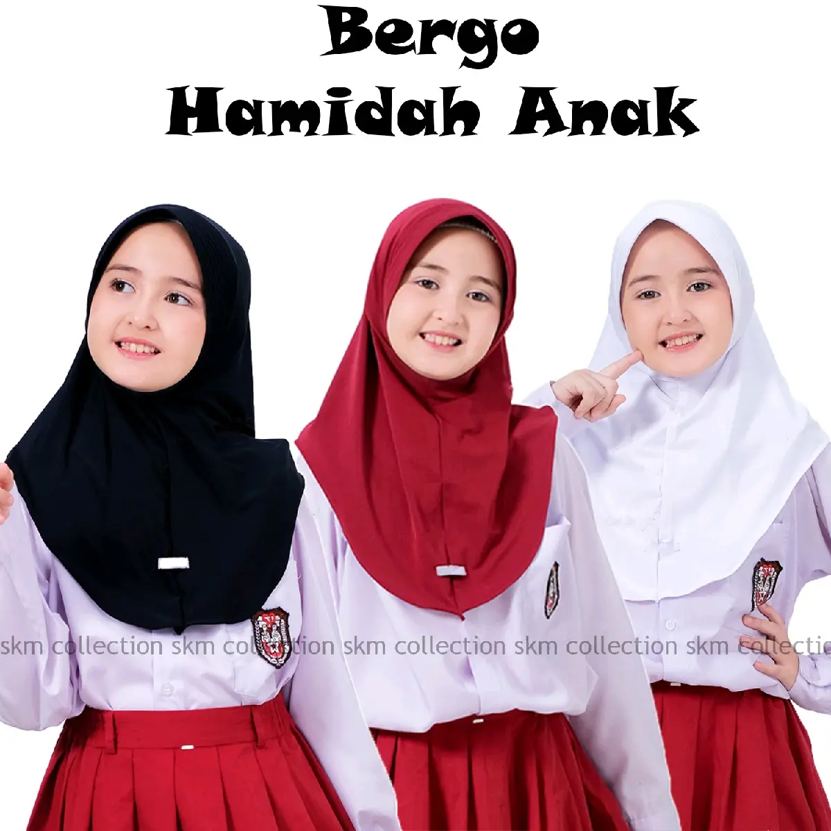 kerudung anak hamidah terlaris Jilbab sekolah oval jersey