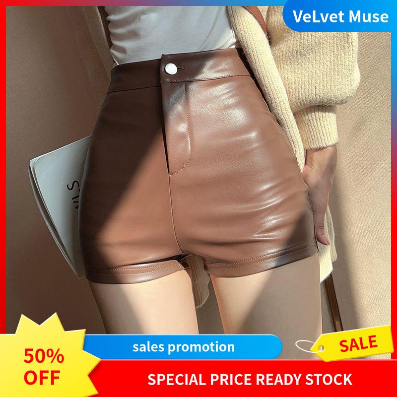 Quần Đùi Da PU Màu Đen Ngoại Cỡ Dành Cho Nữ, Cạp Cao, Quần Ống Rộng Ngoài Trời, Quần Legging Thường Ngày Chữ A, Quần Đùi Khởi Động, Thích Hợp Cho Mùa Thu Và Mùa Đông, [1347 Người Đánh Giá] quần  short  nữ Đồ Bộ Nữ quần  chun  nữ  mùa  hè quần  đùi  bí 2