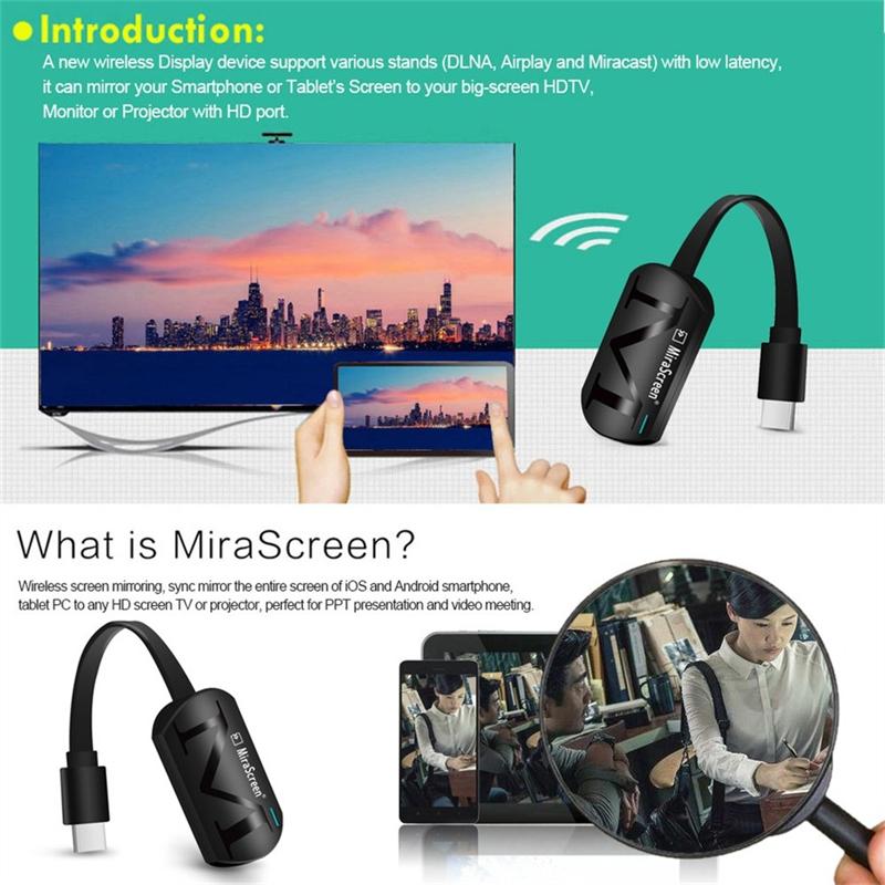 Salange G4 TV Stick Wifi Display Receiver DLNA Miracast Airplay Mirror Screen HDMI-compatible Android IOS Mirascreen Dongle 6