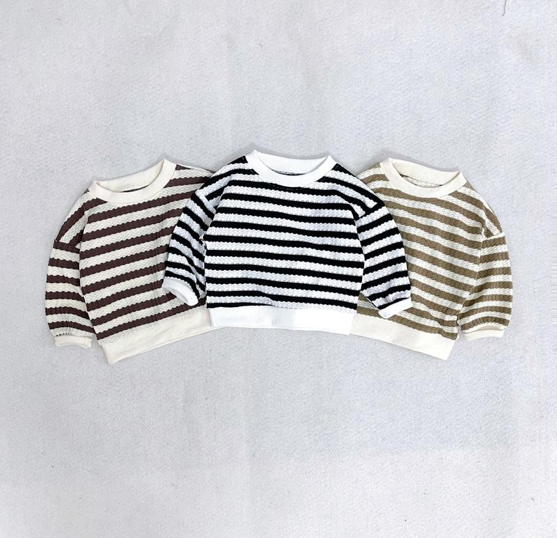 [ Hokiha Kids ] TE505 -Áo dài tay kẻ chất len mỏng mềm mại cho bé trai bé gái hoạ tiết kẻ sọc thời trang size 8-17kg