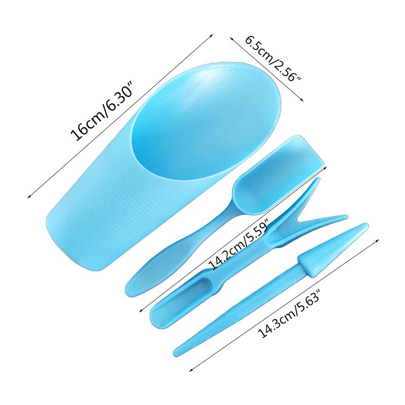 Product Introduction of 4Pcs Garden Planter Kit DIY Sowing Shovel Scoop Bucket Spoon Succulents Seedlings Tool Bonsai Fertilizer Drilling Device 0
