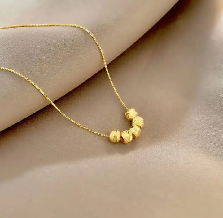 Kalung Wanita Asli Ori Titanium / Kalung Wanita Dewasa Warna Gold Anti Karat / Bisa Bayar Di Tempat 2