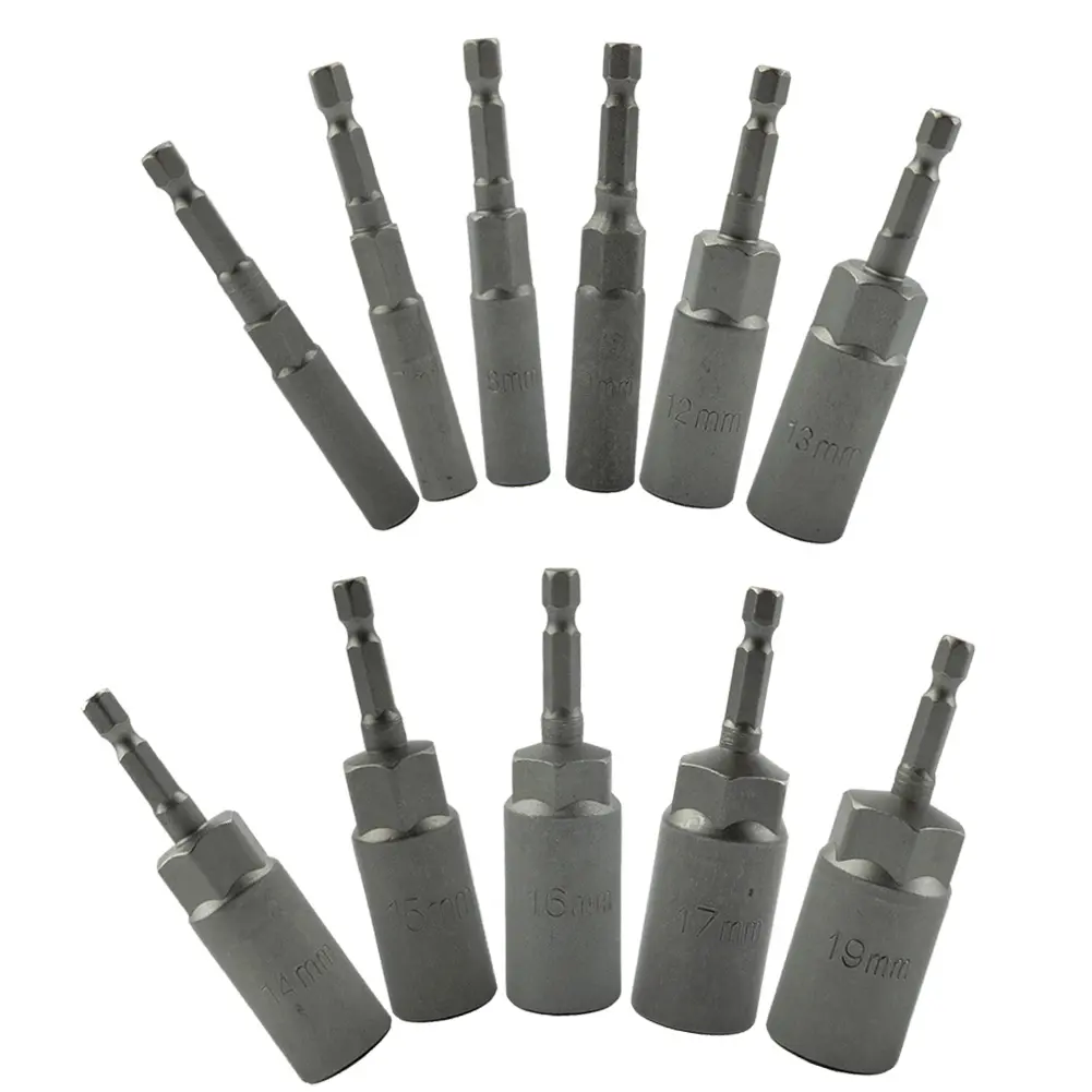 ดอกสว่าน Hex Sockets, อะแดปเตอร์ซ็อกเก็ตแม่เหล็กแรงกระแทก, ขนาด 1/4 นิ้ว, เหมาะสำหรับ Hex