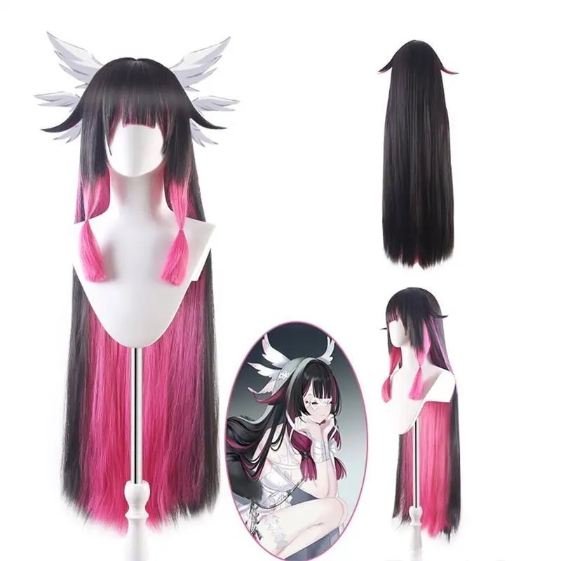 Wig Columbina Cosplay Genshin Impact 105cm untuk Dewasa dan Anak-anak Populer 6