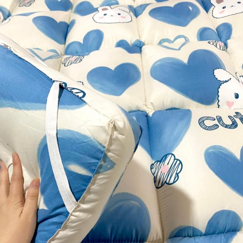 (Siêu sốc)Nệm topper THỎ TIM XANH 1