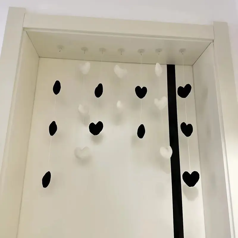 Rèm cửa, Thiết kế cửa tình yêu, Phổ Biến và đẹp mắt, Rèm công chúa, Đồ Trang Trí Dây, Đồ Trang Trí Treo tại nhà, Phong cách cô gái trẻ, Rèm Treo không cần đục lỗ 4
